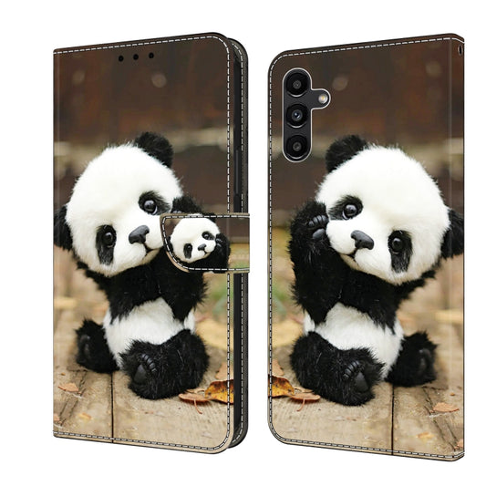 For Samsung Galaxy S24+ 5G Crystal Painted Leather Phone case(Panda) - Galaxy S24+ 5G Cases by buy2fix | Online Shopping UK | buy2fix