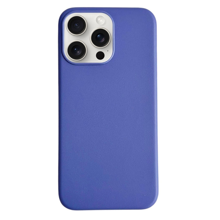 For iPhone 16 Pro Max Pure Color Leather Magsafe Magnetic Phone Case(Blue) - iPhone 16 Pro Max Cases by buy2fix | Online Shopping UK | buy2fix