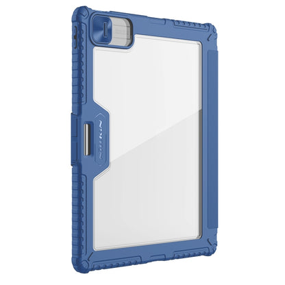 For iPad Air 13 2024 / Pro 12.9 NILLKIN Bumper Pro Multi-angle Folding Style Tablet Leather Case(Blue) - iPad Air 13 2024 Cases by NILLKIN | Online Shopping UK | buy2fix