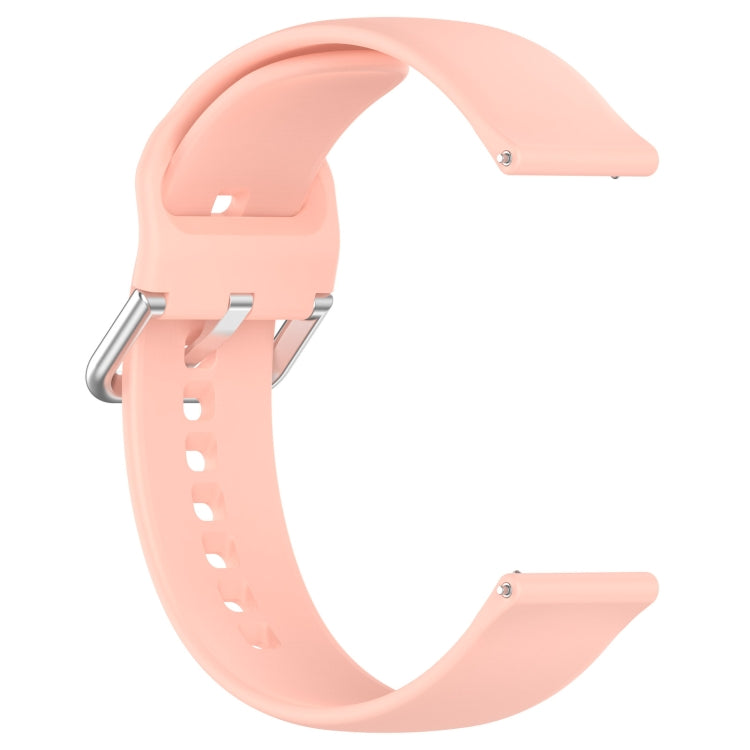 For CMF Watch Pro D395 22mm Solid Color Silver Buckle Silicone Watch Band, Size:S(Light Pink) - Watch Bands by buy2fix | Online Shopping UK | buy2fix