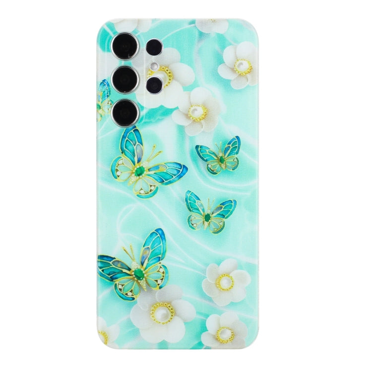 For Samsung Galaxy S24 Ultra 5G Colorful Painting Pattern TPU Phone Case(Butterflies) - Galaxy S24 Ultra 5G Cases by buy2fix | Online Shopping UK | buy2fix