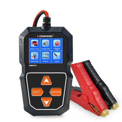 KONNWEI KW218 2.4 inch Color Screen Car Battery Tester(Black) - Code Readers & Scan Tools by KONNWEI | Online Shopping UK | buy2fix