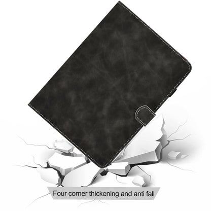 For Lenovo Tab M11 / Xiaoxin Pad 11 2024 Stitching Cowhide Texture Smart Leather Tablet Case(Black) - Lenovo by buy2fix | Online Shopping UK | buy2fix