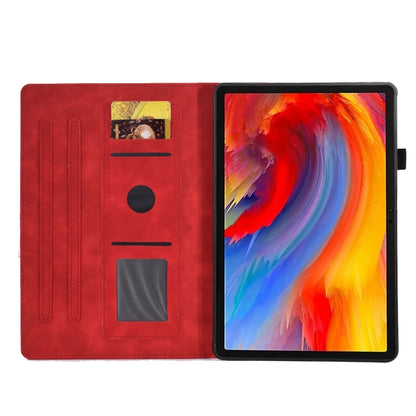 For Lenovo Tab M11 / Xiaoxin Pad 11 2024 Smile Embossed Smart Leather Tablet Case(Red) - Lenovo by buy2fix | Online Shopping UK | buy2fix