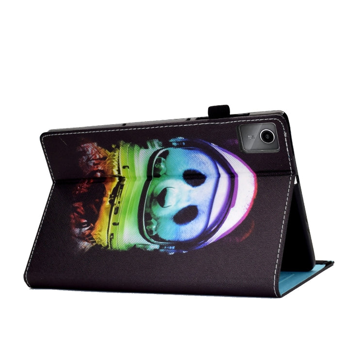 For Lenovo Tab M11 / Xiaoxin Pad 11 2024 Colored Drawing Stitching Elastic Band Smart Leather Tablet Case(Space Bear) - Lenovo by buy2fix | Online Shopping UK | buy2fix