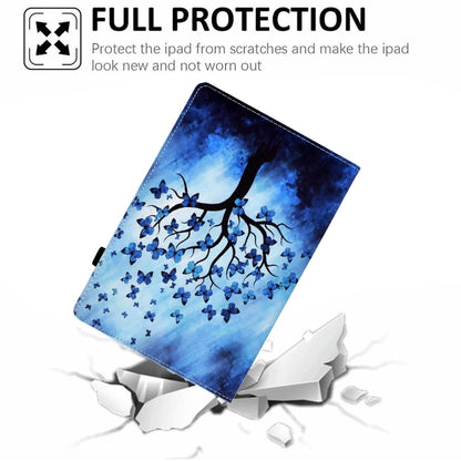 For Lenovo Tab M11 / Xiaoxin Pad 11 2024 Colored Drawing Stitching Elastic Band Smart Leather Tablet Case(Butterfly Tree) - Lenovo by buy2fix | Online Shopping UK | buy2fix
