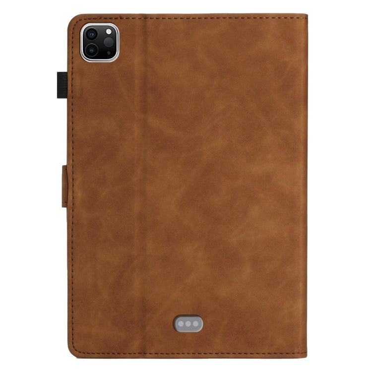 For iPad Pro 11 2024 Coconut Tree Embossed Smart Leather Tablet Case(Brown) - iPad Pro 11 2024 Cases by buy2fix | Online Shopping UK | buy2fix