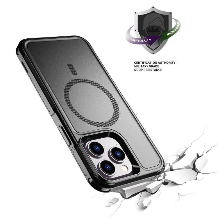 For iPhone 14 Pro Max RedPepper Armor Magsafe PC Hybrid TPU Phone Case(Black) - iPhone 14 Pro Max Cases by RedPepper | Online Shopping UK | buy2fix