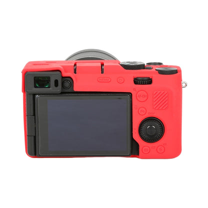 For Sony ILCE-7CM2 / A7C II / A7CR Glossy Soft Silicone Protective Case(Red) - Protective Case by buy2fix | Online Shopping UK | buy2fix