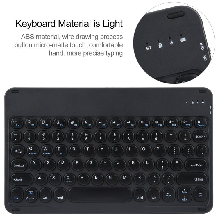 For Huawei MatePad Pro 11 2024 / 2022 Round Button Bluetooth Keyboard Rotatable Holder Leather Case(Black) - Huawei Keyboard by buy2fix | Online Shopping UK | buy2fix