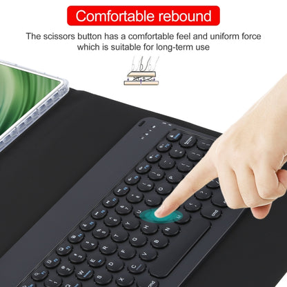 For Huawei MatePad Pro 11 2024 / 2022 Round Button Bluetooth Keyboard Rotatable Holder Leather Case(Black) - Huawei Keyboard by buy2fix | Online Shopping UK | buy2fix