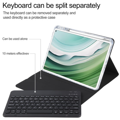 For Huawei MatePad Pro 11 2024 / 2022 Square Button Backlight Bluetooth Keyboard Rotatable Holder Leather Case(Black) - Huawei Keyboard by buy2fix | Online Shopping UK | buy2fix