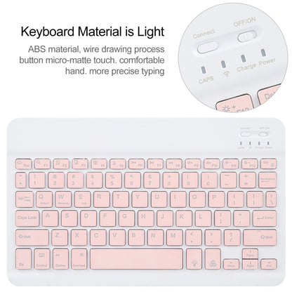 For Huawei MatePad Air 11.5 Square Button Backlight Bluetooth Keyboard Rotatable Holder Leather Case(Rose Gold) - Huawei Keyboard by buy2fix | Online Shopping UK | buy2fix