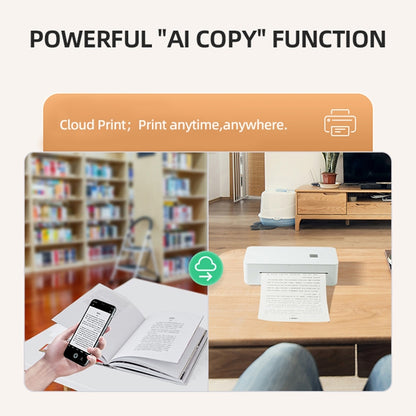 A4 mini Portable Bluetooth HD Thermal Printer for Home Office Study(UK Plug) - Printer by buy2fix | Online Shopping UK | buy2fix