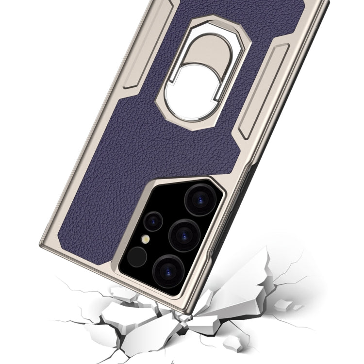 For Samsung Galaxy S24 Ultra 5G GKK Armor Flip Leather Phone Case, Without Pen(Purple) - Galaxy S24 Ultra 5G Cases by GKK | Online Shopping UK | buy2fix