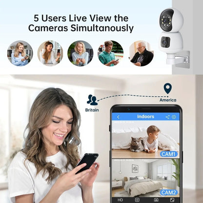 Y6203 4MP Zoom HD Indoor Waterproof Smart WiFi Camera, Specification:AU Plug(White) - Wireless Camera by buy2fix | Online Shopping UK | buy2fix