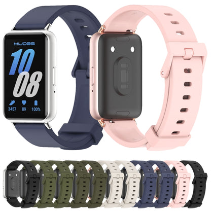For Samsung Galaxy Fit 3 Mijobs Silicone Watch Band(Grey+Rose Gold) - Watch Bands by MIJOBS | Online Shopping UK | buy2fix