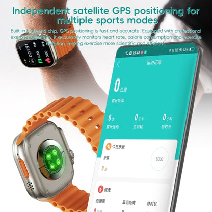 ZGA W02 2.02 inch Screen Seconds Hand BT Call Smart Watch, Support Heart Rate / AI Voice Assistant / Sedentary Reminder(Orange) - Smart Watches by ZGA | Online Shopping UK | buy2fix