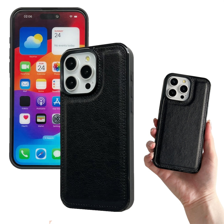 For iPhone 16 Pro Max Multifunctional Seven Cards Wallet Leather Phone Case(Black) - iPhone 16 Pro Max Cases by buy2fix | Online Shopping UK | buy2fix