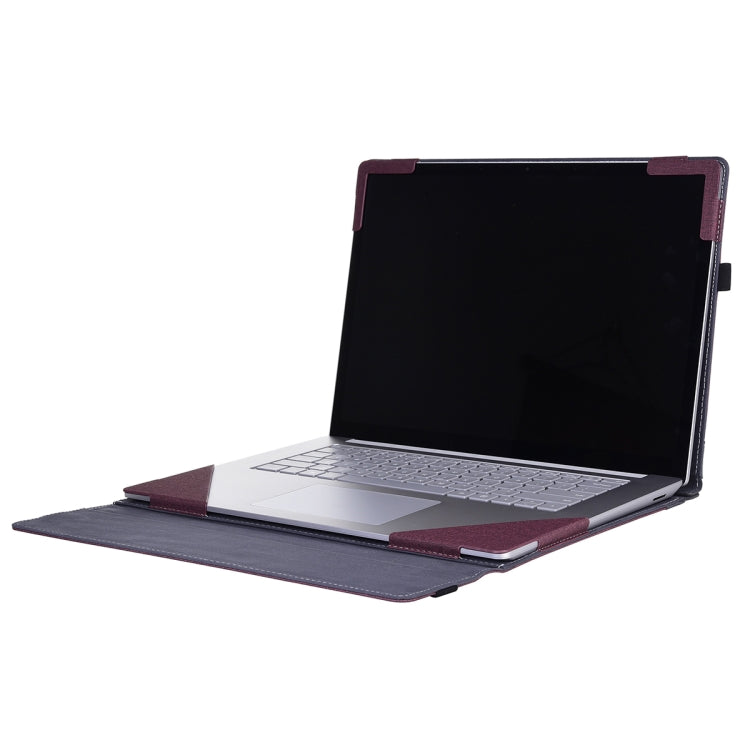 For Lenovo ThinkPad X1 Carbon 14 Gen 6 Cloth Texture Laptop Leather Protective Case(Wine Red) - Other by buy2fix | Online Shopping UK | buy2fix
