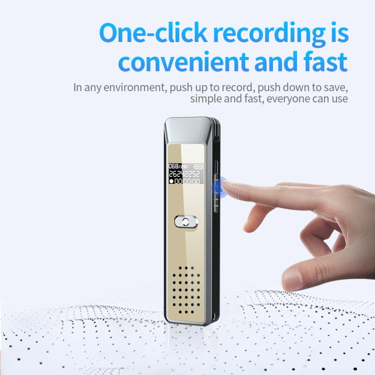 JNN Q7 Mini Portable Voice Recorder with OLED Screen, Memory:32GB(Grey+Gold) - Recording Pen by JNN | Online Shopping UK | buy2fix