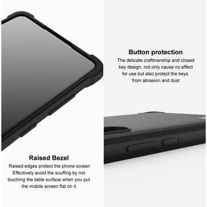 For Motorola Edge 50 Fusion 5G imak Shockproof Airbag TPU Phone Case(Matte Black) - Motorola Cases by imak | Online Shopping UK | buy2fix