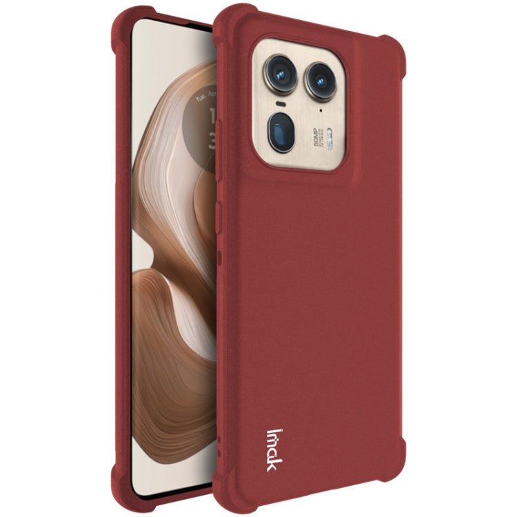 For Motorola Edge 50 Ultra 5G imak Shockproof Airbag TPU Phone Case(Matte Red) - Motorola Cases by imak | Online Shopping UK | buy2fix