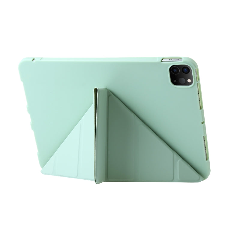 For iPad Pro 11 2024 TPU Deformation Flip Leather Tablet Case with Holder(Mint Green) - iPad Pro 11 2024 Cases by buy2fix | Online Shopping UK | buy2fix