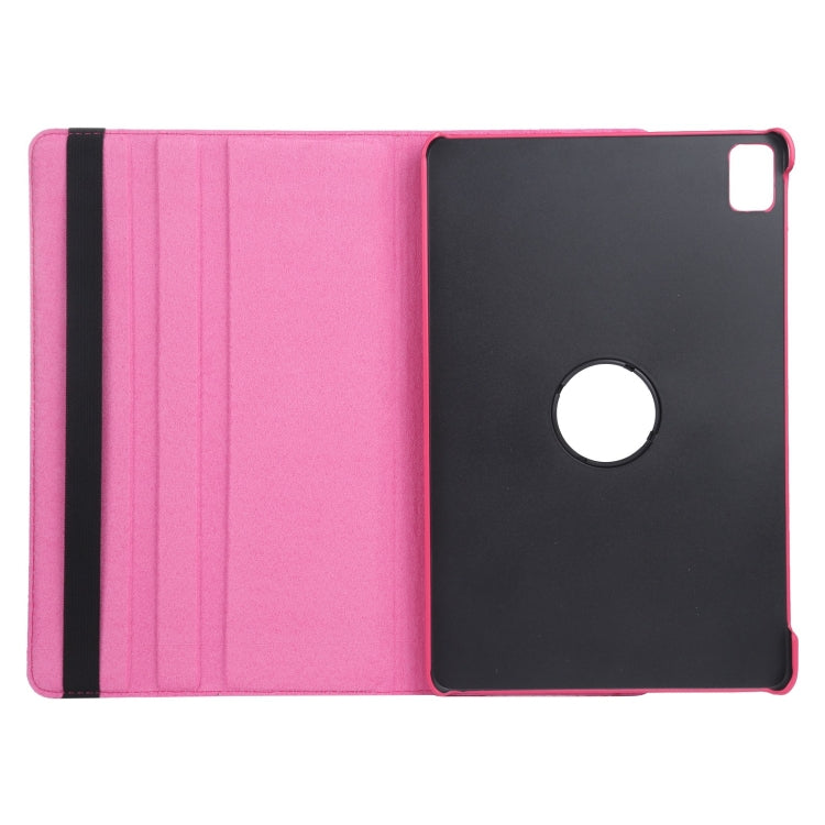 For iPad Pro 13 2024 360 Degree Rotation Litchi Texture Leather Tablet Case with Holder(Rose Red) - iPad Pro 13 2024 Cases by buy2fix | Online Shopping UK | buy2fix