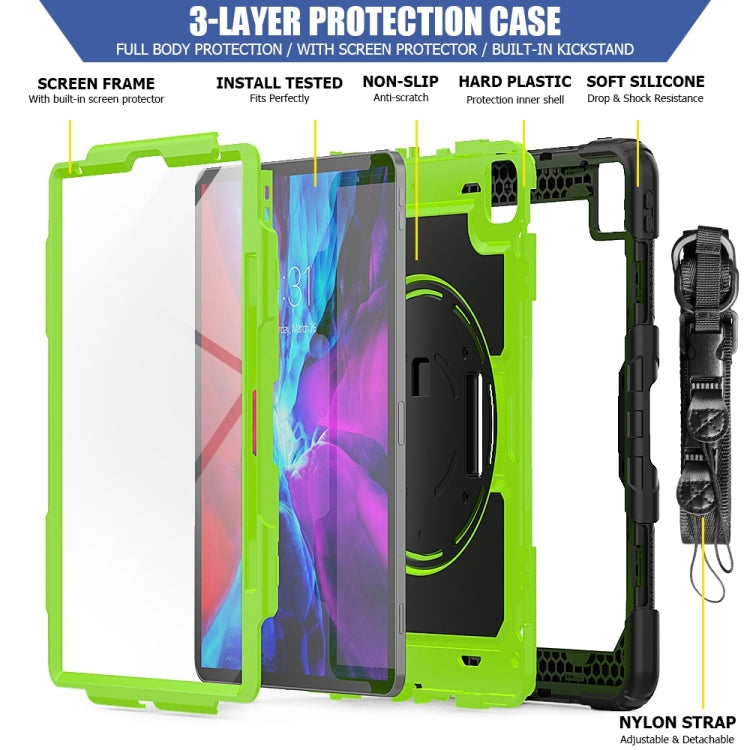 For iPad Pro 13 2024 Silicone + PC Tablet Protective Case(Yellow Green+Black) - iPad Pro 13 2024 Cases by buy2fix | Online Shopping UK | buy2fix