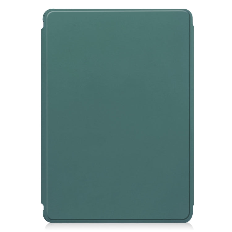 For iPad Pro 13 2024 Transparent Rotation Smart Leather Tablet Case with Keyboard(Dark Green) - iPad Pro 13 2024 Cases by buy2fix | Online Shopping UK | buy2fix