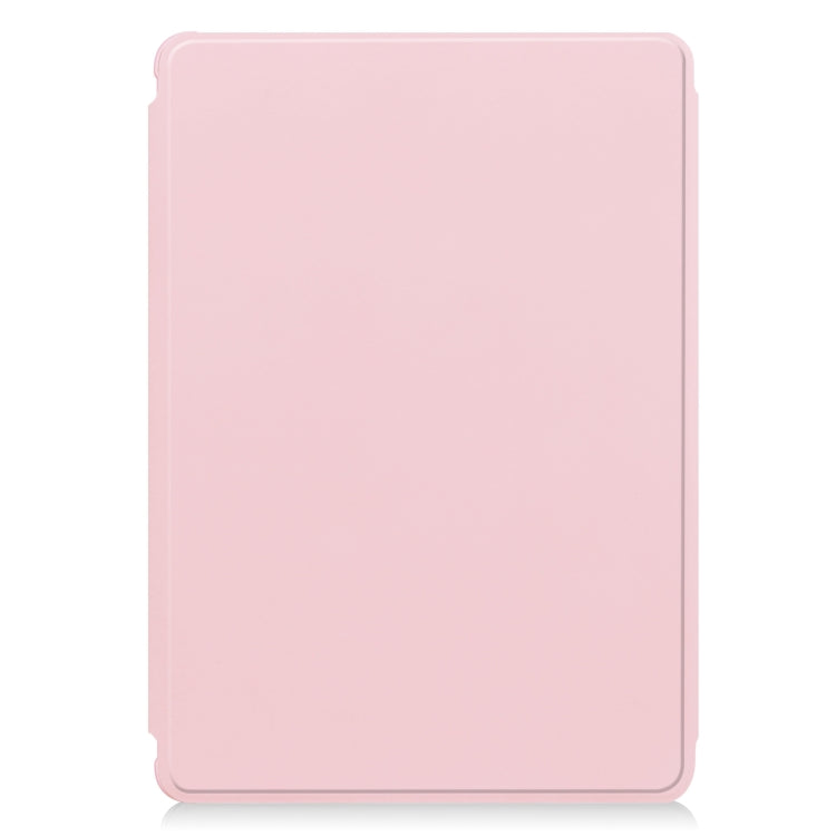 For iPad Pro 13 2024 Transparent Rotation Smart Leather Tablet Case with Keyboard(Pink) - iPad Pro 13 2024 Cases by buy2fix | Online Shopping UK | buy2fix