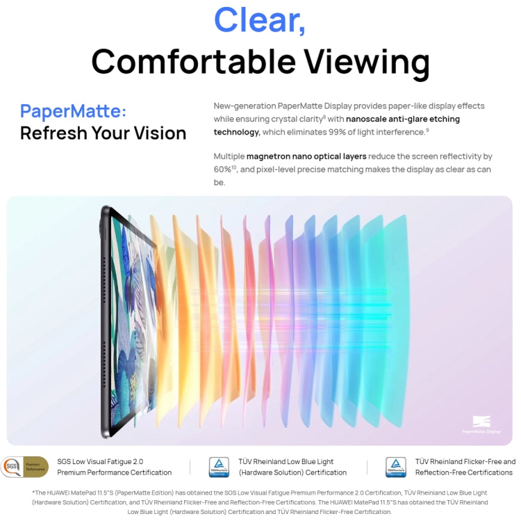 HUAWEI MatePad 11.5S PaperMatte Edition WIFI, 8GB+256GB, HarmonyOS 4.2 Hisilicon Kirin 9000WL, Not Support Google Play(Purple) - Huawei by Huawei | Online Shopping UK | buy2fix