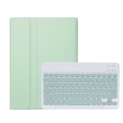 For iPad Pro 11 2024 A13B Lambskin Texture Bluetooth Touch Keyboard Leather Tablet Case with Pen Slot(Light Green) - For iPad Pro by buy2fix | Online Shopping UK | buy2fix