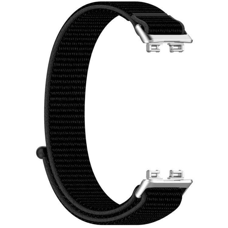 For Huawei Band 9 / 9 NFC / 8 / 8 NFC Nylon Loop Hook and Loop Fastener Watch Band(Black) - Watch Bands by buy2fix | Online Shopping UK | buy2fix