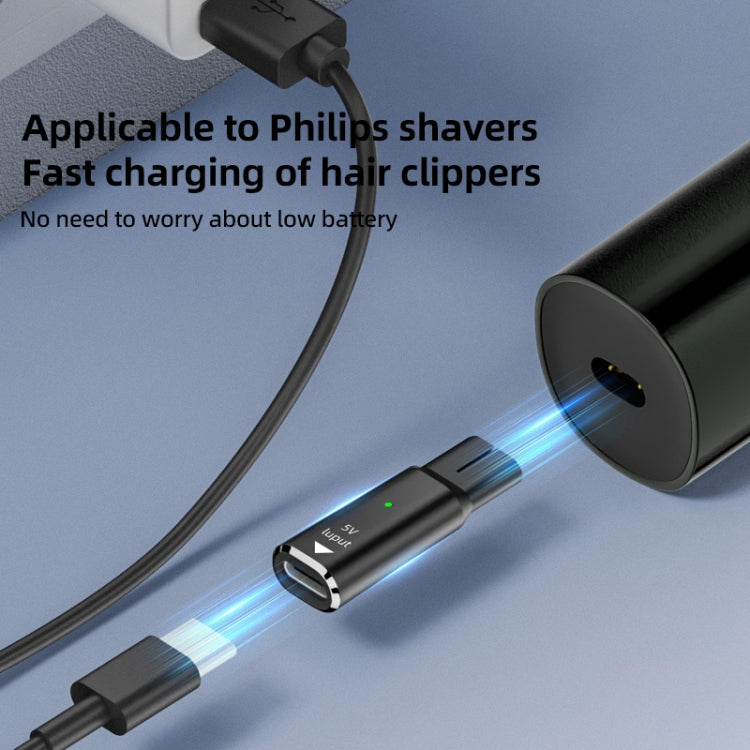 Shaver / Clipper Charging Adapter for Philips, Interface:Type-C to 4.3V Single Slot(Black) - Accessories by buy2fix | Online Shopping UK | buy2fix
