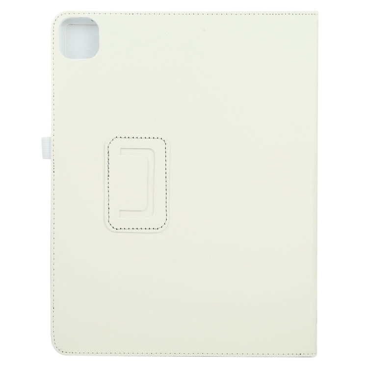 For iPad Air 11 2024 Litchi Texture Solid Color Leather Tablet Case(White) - iPad Air 11 2024 Cases by buy2fix | Online Shopping UK | buy2fix