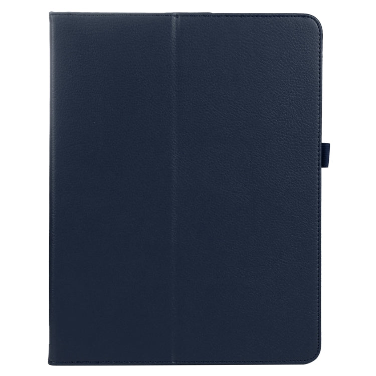 For iPad Pro 11 2024 Litchi Texture Solid Color Leather Tablet Case(Dark Blue) - iPad Pro 11 2024 Cases by buy2fix | Online Shopping UK | buy2fix