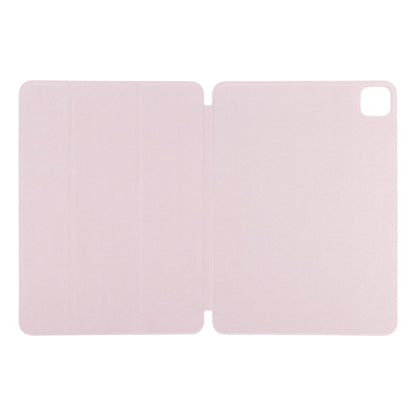 For iPad Pro 11 2024 Double-sided Clip Non-buckle Magnetic PU Smart Tablet Case(Pink) - iPad Pro 11 2024 Cases by buy2fix | Online Shopping UK | buy2fix