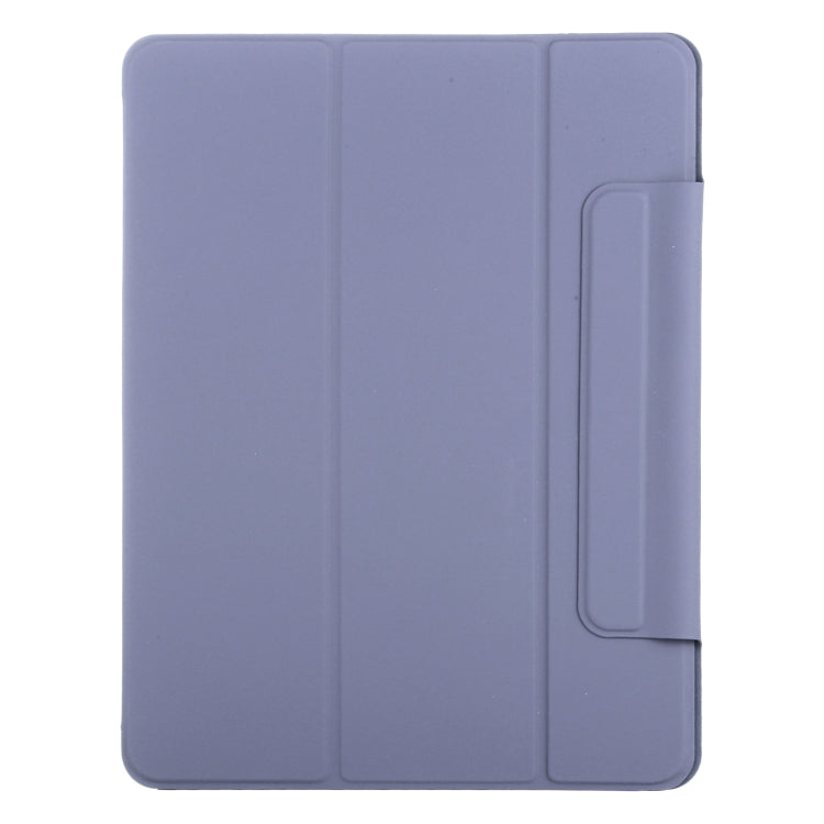 For iPad Air 11 2024 Double-sided Clip Fixed Buckle Magnetic PU Leather Smart Tablet Case(Purple) - iPad Air 11 2024 Cases by buy2fix | Online Shopping UK | buy2fix