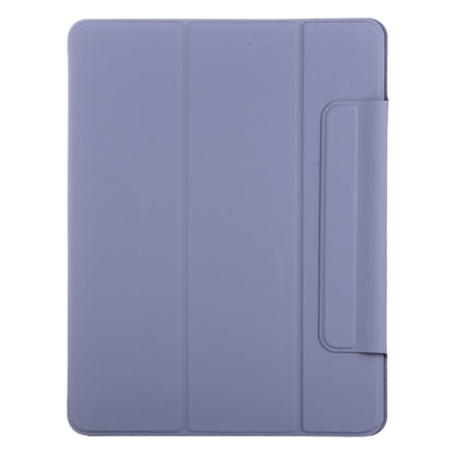 For iPad Air 11 2024 Double-sided Clip Fixed Buckle Magnetic PU Leather Smart Tablet Case(Purple) - iPad Air 11 2024 Cases by buy2fix | Online Shopping UK | buy2fix