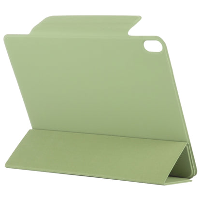 For iPad Air 13 2024 Double-sided Clip Fixed Buckle Magnetic PU Leather Smart Tablet Case(Grass Green) - iPad Air 13 2024 Cases by buy2fix | Online Shopping UK | buy2fix