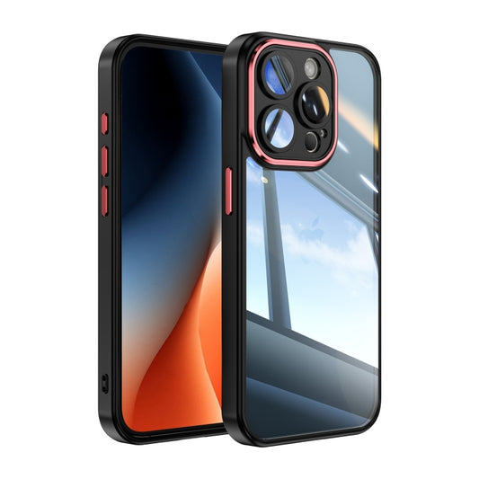 For iPhone 15 Pro Max Acrylic Hybrid TPU Armor Shockproof Phone Case(Black Red) - iPhone 15 Pro Max Cases by buy2fix | Online Shopping UK | buy2fix