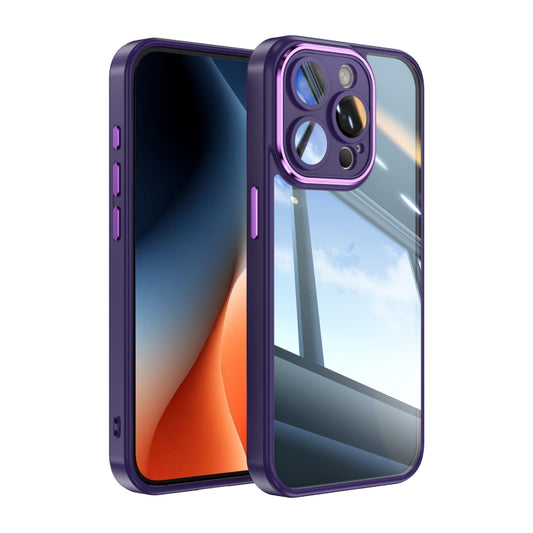 For iPhone 15 Pro Max Acrylic Hybrid TPU Armor Shockproof Phone Case(Purple) - iPhone 15 Pro Max Cases by buy2fix | Online Shopping UK | buy2fix