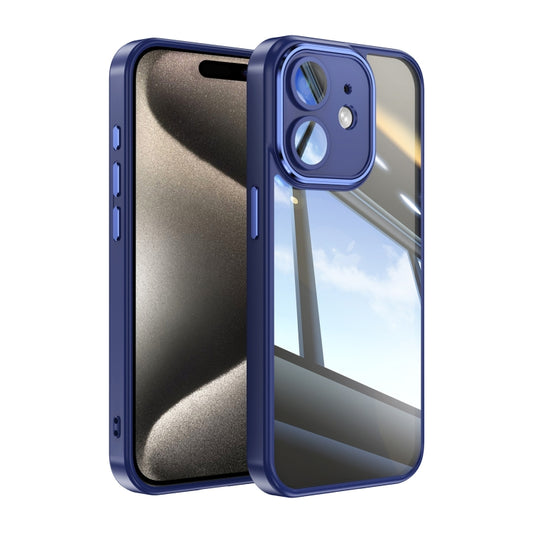 For iPhone 12 Acrylic Hybrid TPU Armor Shockproof Phone Case(Blue) - iPhone 12 / 12 Pro Cases by buy2fix | Online Shopping UK | buy2fix