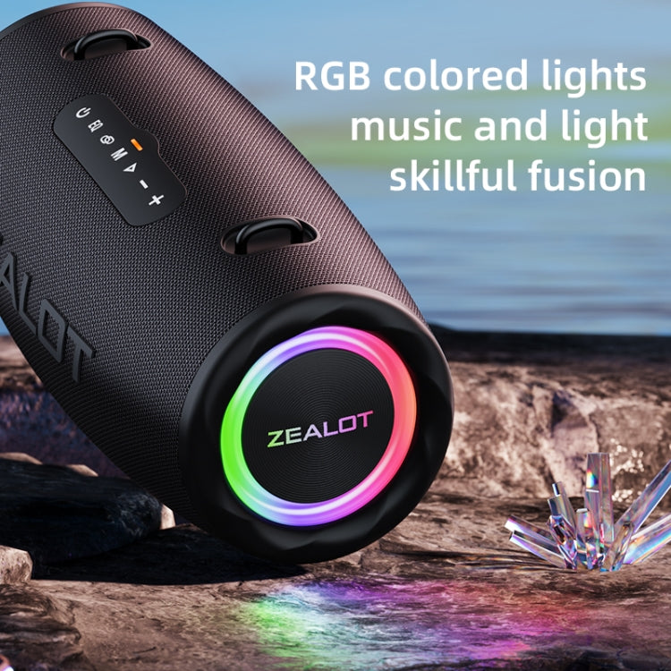 Zealot S87 80W Portable Outdoor Bluetooth Speaker with RGB Light(Blue) - Waterproof Speaker by ZEALOT | Online Shopping UK | buy2fix