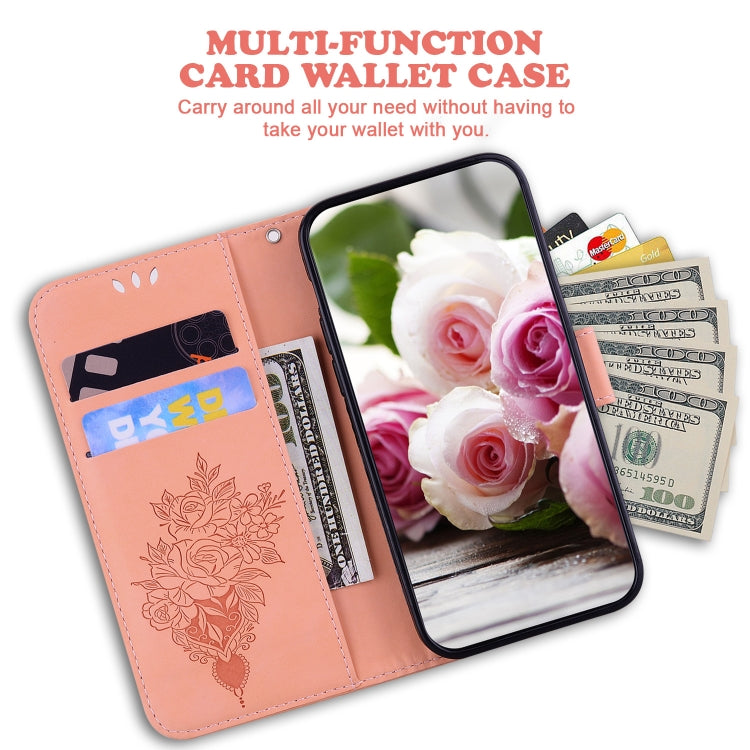 For iPhone SE 2024 Butterfly Rose Embossed Leather Phone Case(Pink) - More iPhone Cases by buy2fix | Online Shopping UK | buy2fix