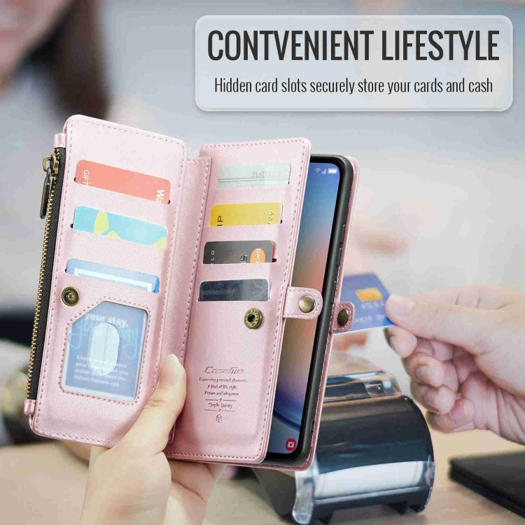 For Samsung Galaxy A34 5G CaseMe C36 Card Slots Zipper Wallet RFID Anti-theft Leather Phone Case(Pink) - Galaxy Phone Cases by CaseMe | Online Shopping UK | buy2fix