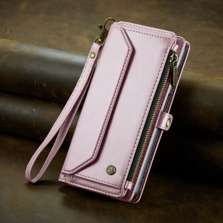 For Samsung Galaxy S20+ CaseMe C36 Card Slots Zipper Wallet RFID Anti-theft Leather Phone Case(Pink) - Galaxy Phone Cases by CaseMe | Online Shopping UK | buy2fix