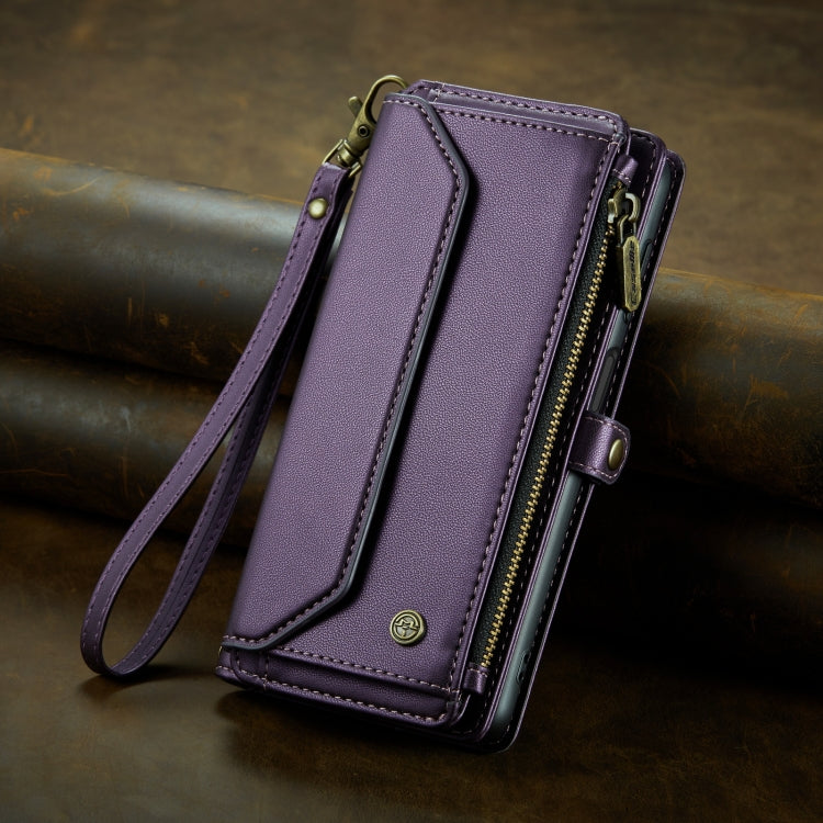 For Samsung Galaxy S23 Ultra 5G CaseMe C36 Card Slots Zipper Wallet RFID Anti-theft Leather Phone Case(Purple) - Galaxy S23 Ultra 5G Cases by CaseMe | Online Shopping UK | buy2fix